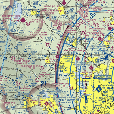 Kezer Air Ranch Airport (61TE) VFR Sectional  Gaming Mouse Pad