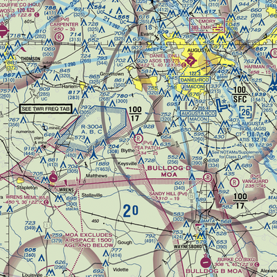 Pea Patch Aerodrome (61GA) VFR Sectional  Gaming Mouse Pad