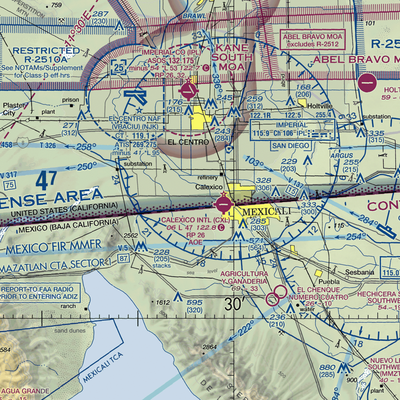 Johnson Brothers Airport (61CL) VFR Sectional  Gaming Mouse Pad