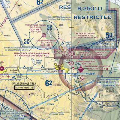 Bauer Airport (61CA) VFR Sectional  Gaming Mouse Pad