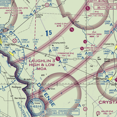 Comanche Ranch Airport (5TE0) VFR Sectional  Gaming Mouse Pad