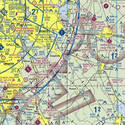 Seagoville Airport (5TA9) VFR Sectional  Gaming Mouse Pad