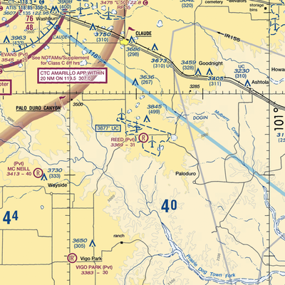 Reed Airport (5TA4) VFR Sectional  Gaming Mouse Pad