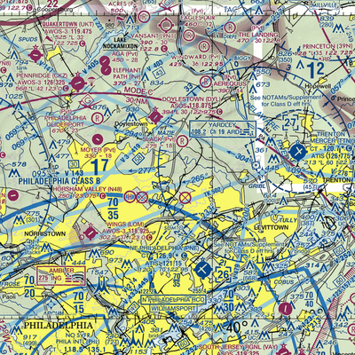 Jarrett Airport (5PN7) VFR Sectional  Gaming Mouse Pad