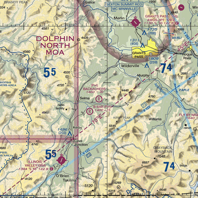 Backachers Ranch Airport (5OR0) VFR Sectional  Gaming Mouse Pad