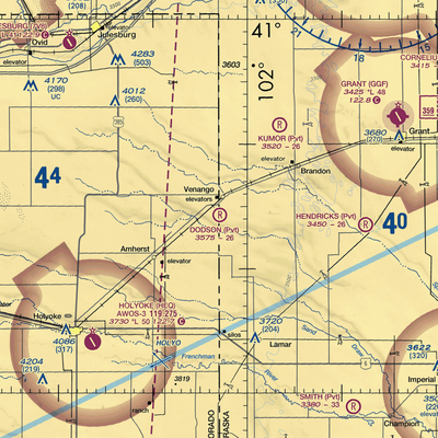 Dodson Brothers Airport (5NE9) VFR Sectional  Gaming Mouse Pad