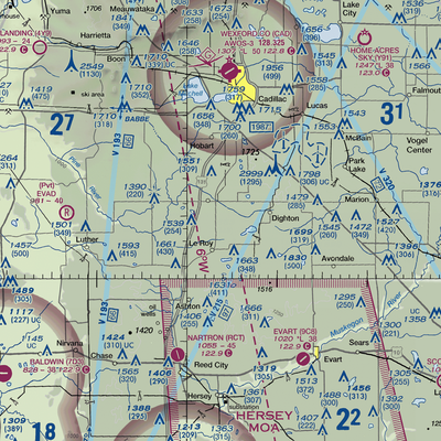 Mc Question's Airport (5MI2) VFR Sectional  Gaming Mouse Pad