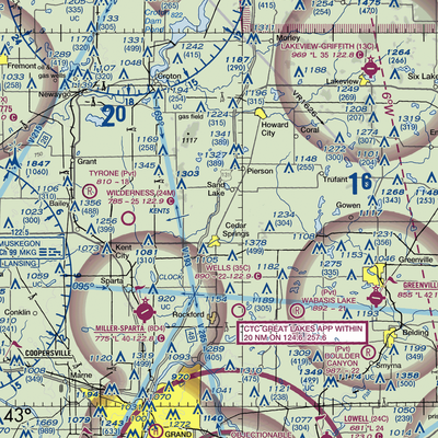 Wilds Field (5MI1) VFR Sectional  Gaming Mouse Pad