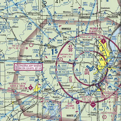 Gordon Brown Airport (5LL5) VFR Sectional  Gaming Mouse Pad