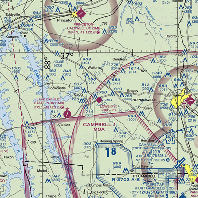 Lowe Airport (5KY5) VFR Sectional  Gaming Mouse Pad