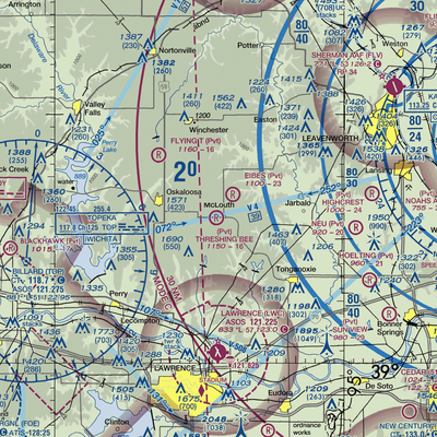 Threshing Bee Airport (5KS1) VFR Sectional  Gaming Mouse Pad