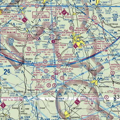 Eagles Landing Airport (5GA3) VFR Sectional  Gaming Mouse Pad