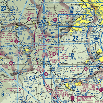 Lyons Landing Airport (5GA2) VFR Sectional  Gaming Mouse Pad