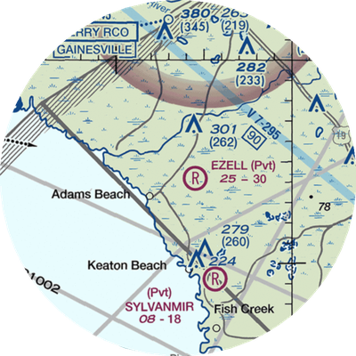 Ezell Airport (5FL1) VFR Sectional  Gaming Mouse Pad