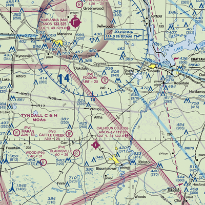 County Line Airstrip (5FD3) VFR Sectional  Gaming Mouse Pad