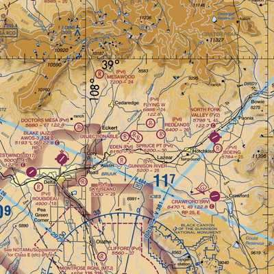 Shipman Ranch Airport (5CO1) VFR Sectional  Gaming Mouse Pad