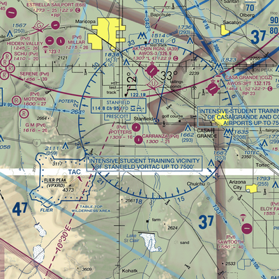 Carranza Farm Airstrip (5AZ7) VFR Sectional  Gaming Mouse Pad