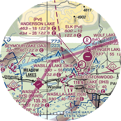 Memory Lake Airport (5AK8) VFR Sectional Sticker Pack