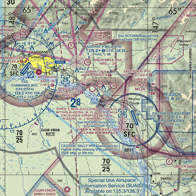 Howards Airport (5AK2) VFR Sectional  Gaming Mouse Pad