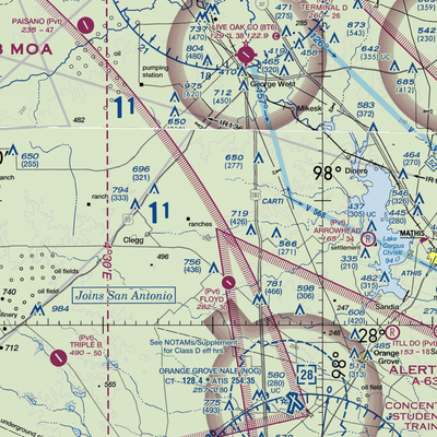 Rossler Ranch Airport (59TS) VFR Sectional  Gaming Mouse Pad