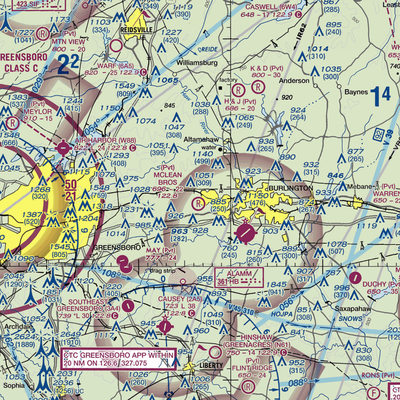 Mclean Brothers Airport (59NC) VFR Sectional  Gaming Mouse Pad