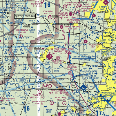 Ruder Airport (59IL) VFR Sectional  Gaming Mouse Pad