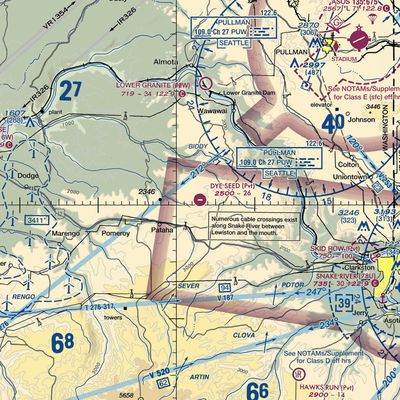 Dye Seed Ranch Inc. Airport (58WA) VFR Sectional  Gaming Mouse Pad