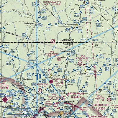 Sydal Acres Airport (58LA) VFR Sectional  Gaming Mouse Pad