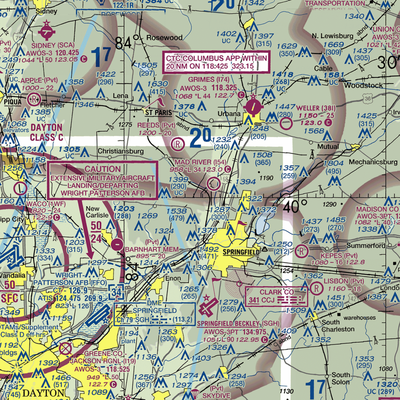 Logan's Chance Airport (57OI) VFR Sectional  Gaming Mouse Pad