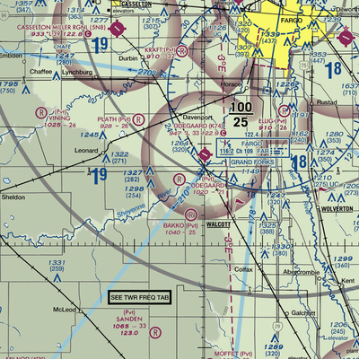 Odegaard Airport (57ND) VFR Sectional  Gaming Mouse Pad