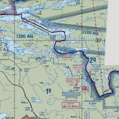 Namakan Seaplane Base (57MN) VFR Sectional  Gaming Mouse Pad