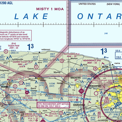 Maynard's Airport (56NY) VFR Sectional  Gaming Mouse Pad