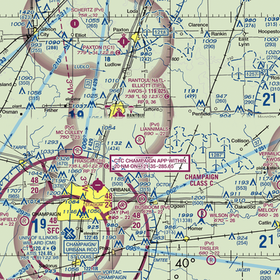 Schmidt Airport (56IS) VFR Sectional  Gaming Mouse Pad