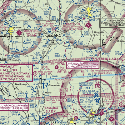 Buchanan Airport (56FL) VFR Sectional  Gaming Mouse Pad