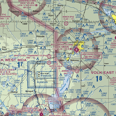 Cranmoor Airstrip (55WI) VFR Sectional  Gaming Mouse Pad