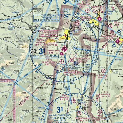 Muddy Creek Airport (55OR) VFR Sectional  Gaming Mouse Pad