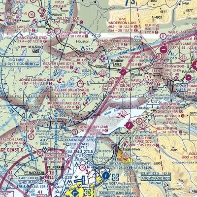 Lawrence Airstrip (55AK) VFR Sectional  Gaming Mouse Pad