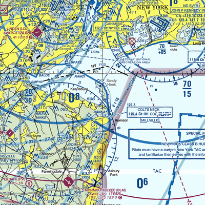 Highlands Seaplane Base (54NJ) VFR Sectional  Gaming Mouse Pad