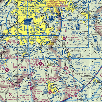 Deerfield Landing Airport (54GA) VFR Sectional  Gaming Mouse Pad