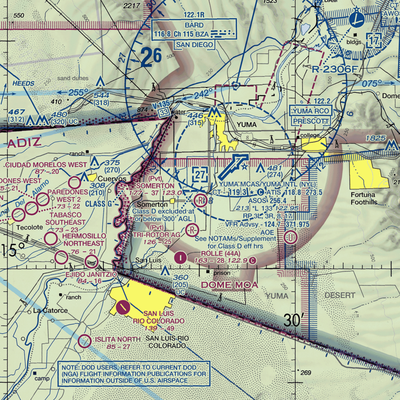 Somerton Airport (54AZ) VFR Sectional  Gaming Mouse Pad