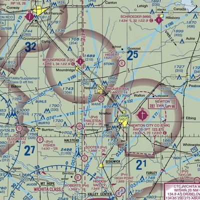 Weaver Ranch Airport (53KS) VFR Sectional  Gaming Mouse Pad