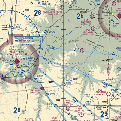 Robinson Ranch Airport (52TE) VFR Sectional  Gaming Mouse Pad