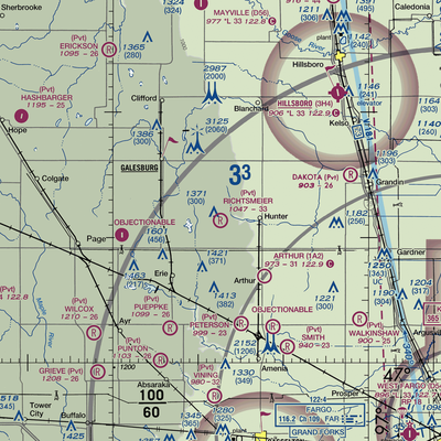 Richtsmeier Airport (52ND) VFR Sectional  Gaming Mouse Pad