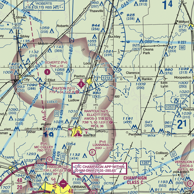 Hasselbring Airport (52IL) VFR Sectional  Gaming Mouse Pad