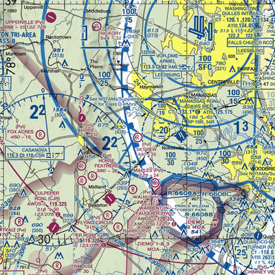 Skyview Airport (51VA) VFR Sectional  Gaming Mouse Pad