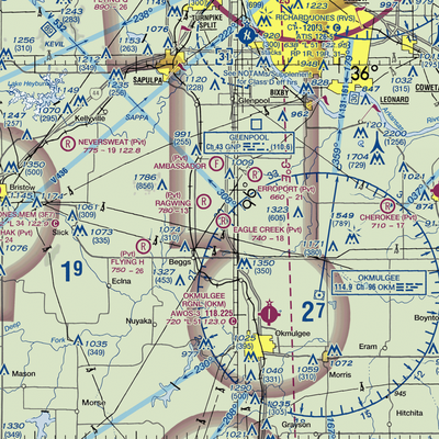 Eagle Creek Airport (51OK) VFR Sectional  Gaming Mouse Pad