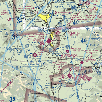 Hartley Airport (50WA) VFR Sectional  Gaming Mouse Pad