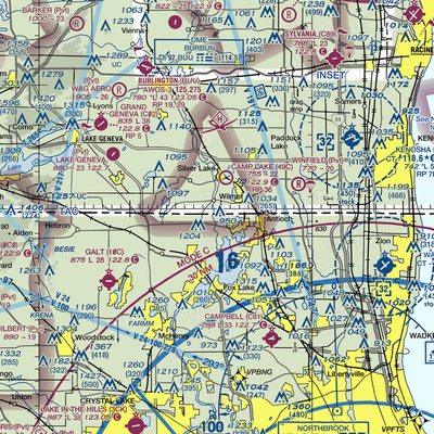 Midland Airport (50IL) VFR Sectional  Gaming Mouse Pad