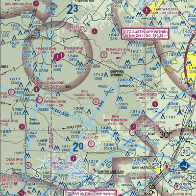 Garnett Ranch Airport (4XS9) VFR Sectional  Gaming Mouse Pad