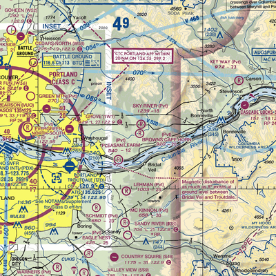 Brown's Cape Horn Airport (4WA1) VFR Sectional  Gaming Mouse Pad